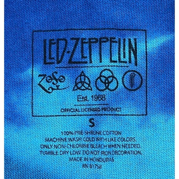 Led Zeppelin Tie Dye US Tour 1975 T-Shirt Size Small - Picture 3 of 4